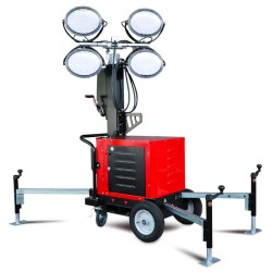 Turn de lumina santiere 4x300W - 212.000 lumeni – 4,1 m inaltime - cu carucior 